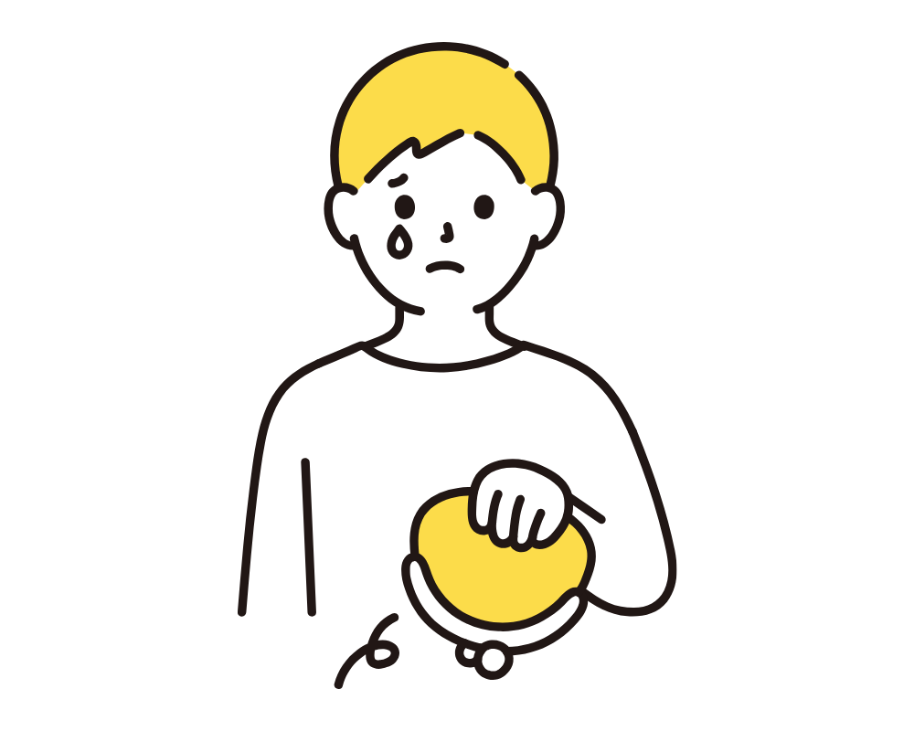 高額な修理費用に驚く人物