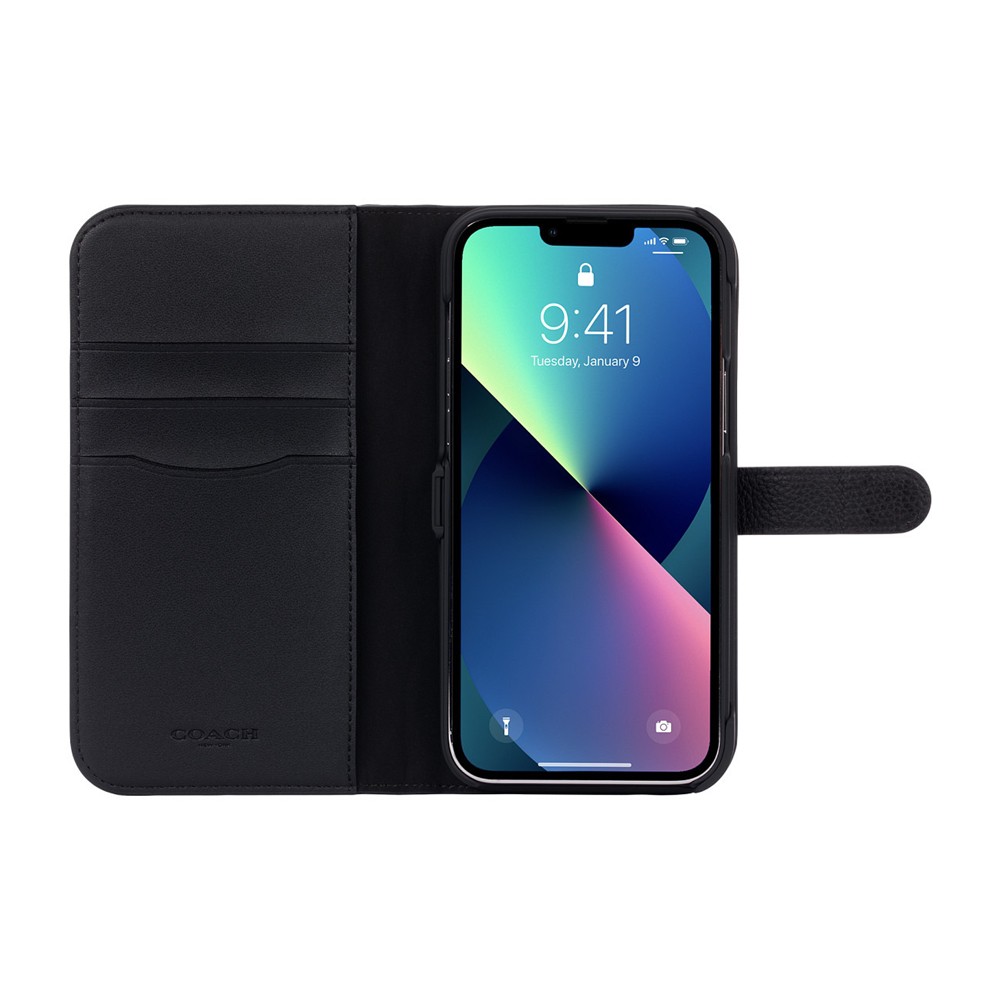 COACH コーチ スマホケース 手帳型 iPhone13ProMax 本革 レザー Coach柄 ブラック 2021 Coach Leather Folio Case Black Pebbled | SoftBank公式 iPhone/スマートフォンアクセサリーオンラインショップ COACH コーチ スマホケース 手帳型 iPhone13ProMax 本革 レザー Coach柄 ブラック 2021 Coach Leather Folio Case Black Pebbled | SoftBank公式 iPhone/スマートフォンアクセサリーオンラインショップ