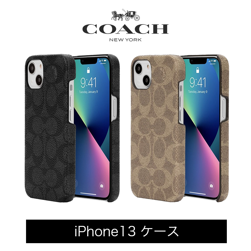 ゆったり柔らか COACH コーチ iPhone14 iPhone13 新品 スマホケース