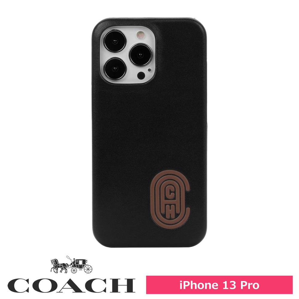 SALE】COACH コーチ スマホケース ハード ケース iPhone13Pro 本革 